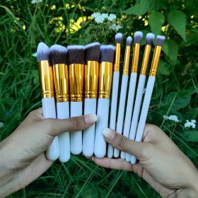 White Makeup Brush Set