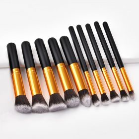 Black Makeup Brush Set – 10 Pieces