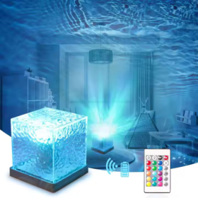 3D Aurora Crystal Lamp – 16-Color Rotating Night Light