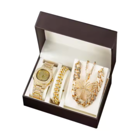 Women’s Elegant Jewelry Set with Diamond Watch – The Perfect Combination of Style and Sparkle
