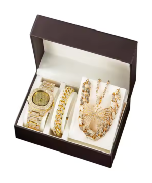 Women’s Elegant Jewelry Set with Diamond Watch – The Perfect Combination of Style and Sparkle