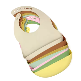 3 Pcs Waterproof Baby Bibs | Soft Silicone Baby Feeding Bibs