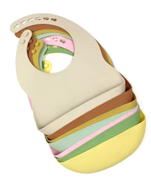 3 Pcs Waterproof Baby Bibs | Soft Silicone Baby Feeding Bibs