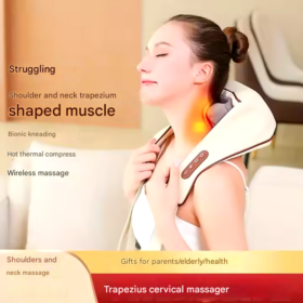 Rechargeable Shiatsu Neck Massager | Electric Heated Neck Massage Scarf
