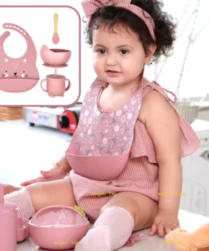 Children’s Dining Set | Silicone Suction Bowl and Baby Feeding Utensils